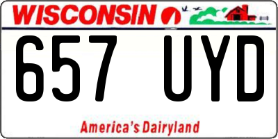 WI license plate 657UYD
