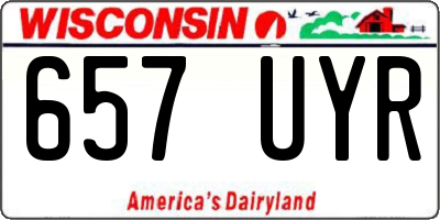WI license plate 657UYR
