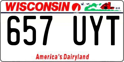 WI license plate 657UYT