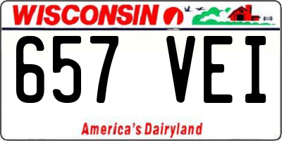WI license plate 657VEI