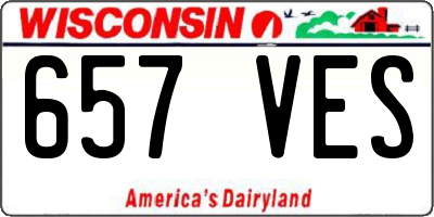WI license plate 657VES