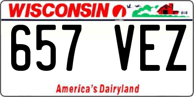 WI license plate 657VEZ