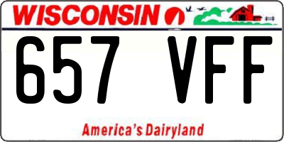 WI license plate 657VFF