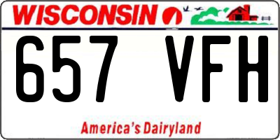 WI license plate 657VFH