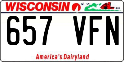 WI license plate 657VFN