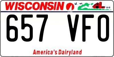 WI license plate 657VFO