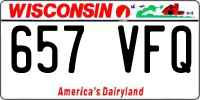 WI license plate 657VFQ