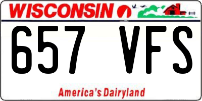 WI license plate 657VFS