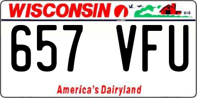 WI license plate 657VFU