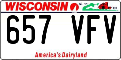 WI license plate 657VFV