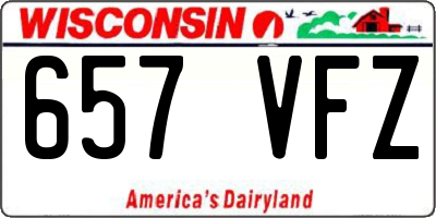 WI license plate 657VFZ