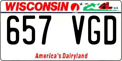 WI license plate 657VGD