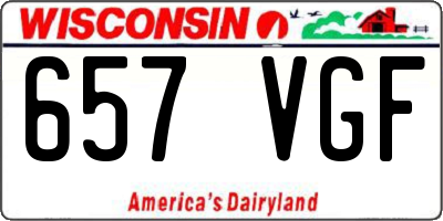 WI license plate 657VGF