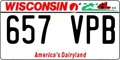 WI license plate 657VPB