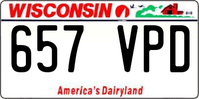 WI license plate 657VPD