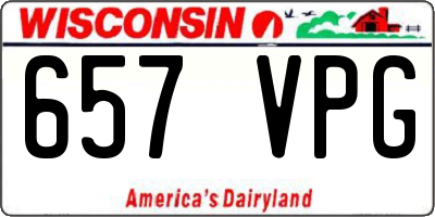 WI license plate 657VPG