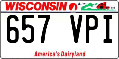 WI license plate 657VPI