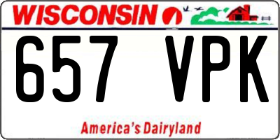 WI license plate 657VPK