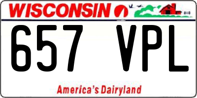 WI license plate 657VPL