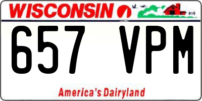 WI license plate 657VPM