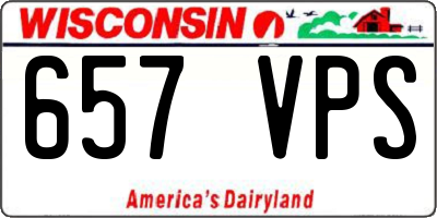 WI license plate 657VPS