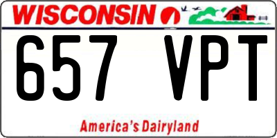 WI license plate 657VPT