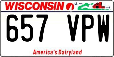WI license plate 657VPW