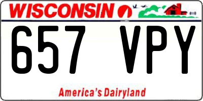 WI license plate 657VPY