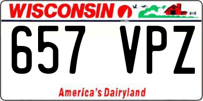 WI license plate 657VPZ