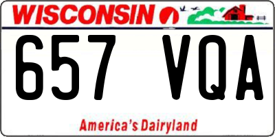WI license plate 657VQA