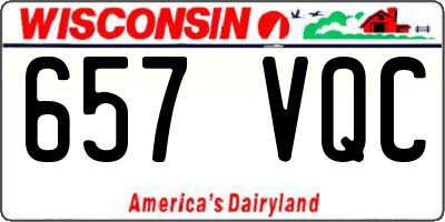 WI license plate 657VQC