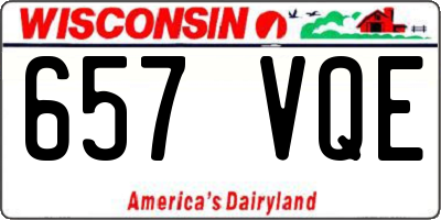 WI license plate 657VQE