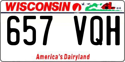 WI license plate 657VQH