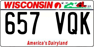 WI license plate 657VQK
