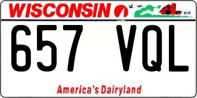 WI license plate 657VQL