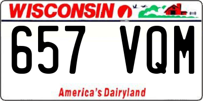 WI license plate 657VQM