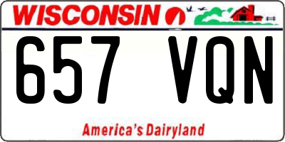 WI license plate 657VQN