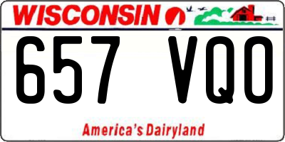 WI license plate 657VQO