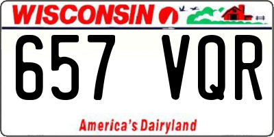 WI license plate 657VQR