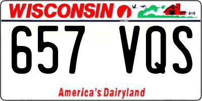WI license plate 657VQS