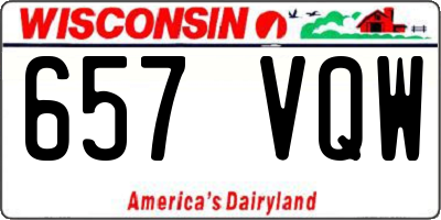 WI license plate 657VQW