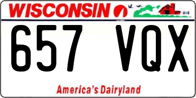 WI license plate 657VQX