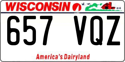 WI license plate 657VQZ
