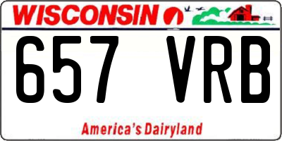 WI license plate 657VRB