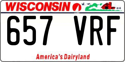 WI license plate 657VRF
