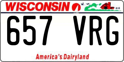 WI license plate 657VRG