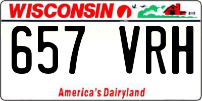 WI license plate 657VRH