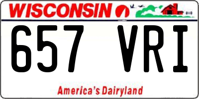 WI license plate 657VRI