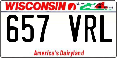 WI license plate 657VRL
