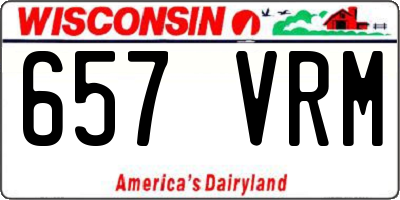 WI license plate 657VRM